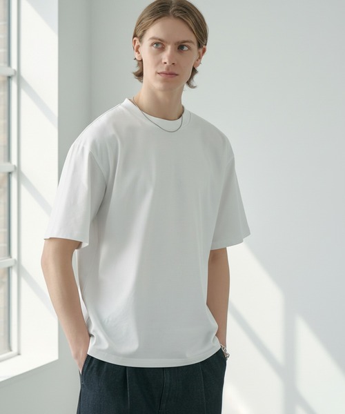 EASENCE tシャツ 接触冷感 ボックスシルエット サイドスリット
