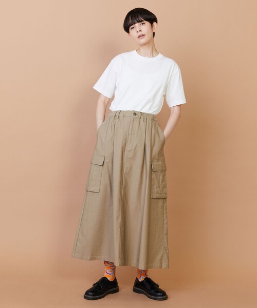 フラボア チノパンツ スカート FRAPBOIS（フラボア） スカート バックサテン スカート : ZOZOTOWN