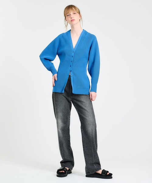 「ESTNATION」 ニットカーディガン FREE オフホワイト レディース_画像7