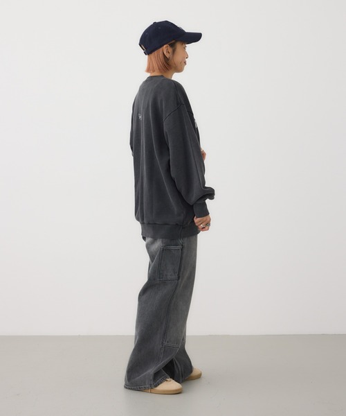 「RODEO CROWNS WIDE BOWL」 スウェットカットソー LARGE チャコールグレー レディース_画像4