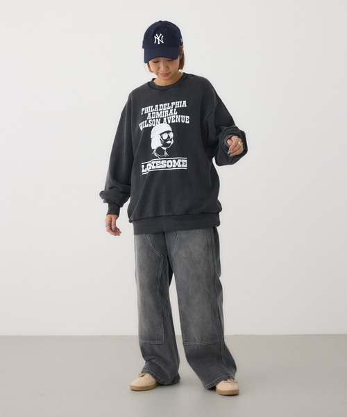 「RODEO CROWNS WIDE BOWL」 スウェットカットソー LARGE チャコールグレー レディース_画像8