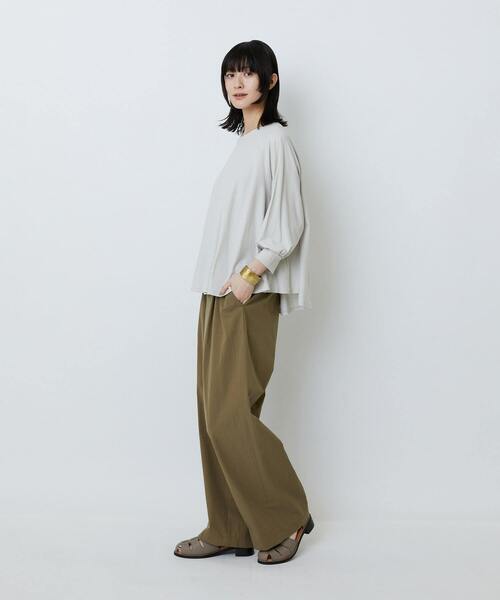 tシャツ コットン強撚天竺Aラインプルオーバー レディースの画像