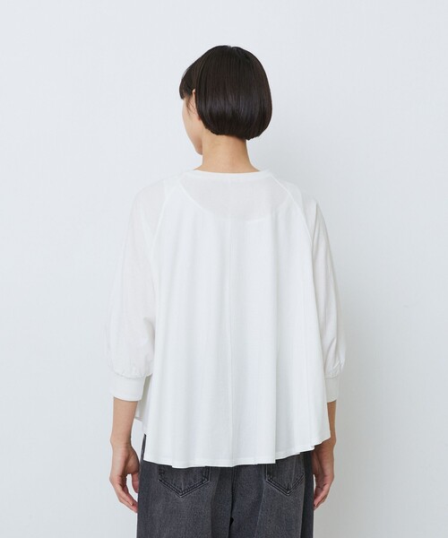 tシャツ コットン強撚天竺Aラインプルオーバー レディースの画像