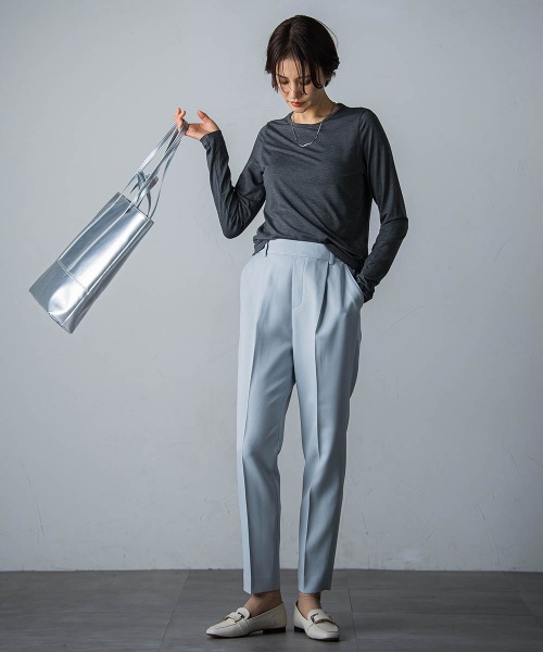 「LAUTREAMONT」 スラックス 9号 ベージュ レディース_画像2