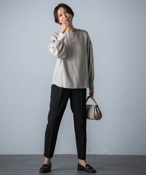 「LAUTREAMONT」 スラックス 9号 ベージュ レディース_画像6