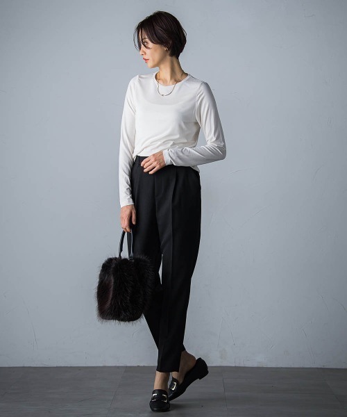 「LAUTREAMONT」 スラックス 9号 ベージュ レディース_画像8