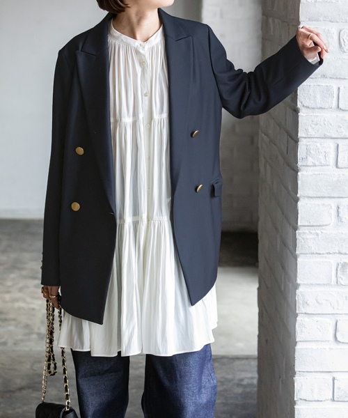 Noble ネイビージャケット NOBLE（ノーブル） ジャケット 36 ネイビー レディース : ZOZOTOWN