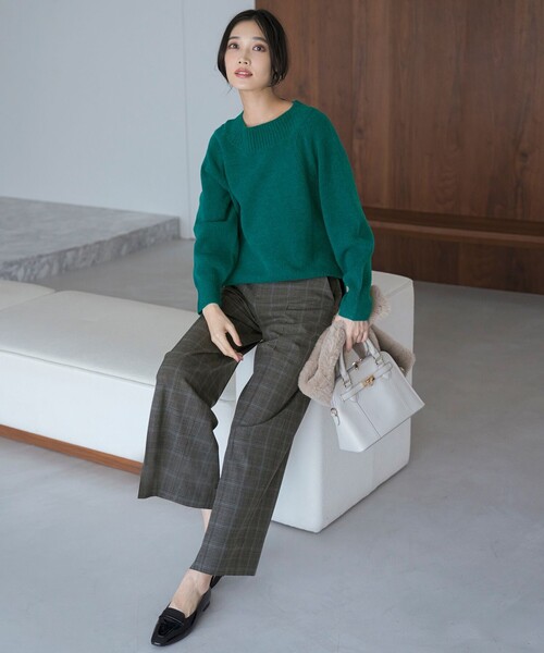 「ANY SIS」 スラックス LARGE ネイビー レディース_画像6