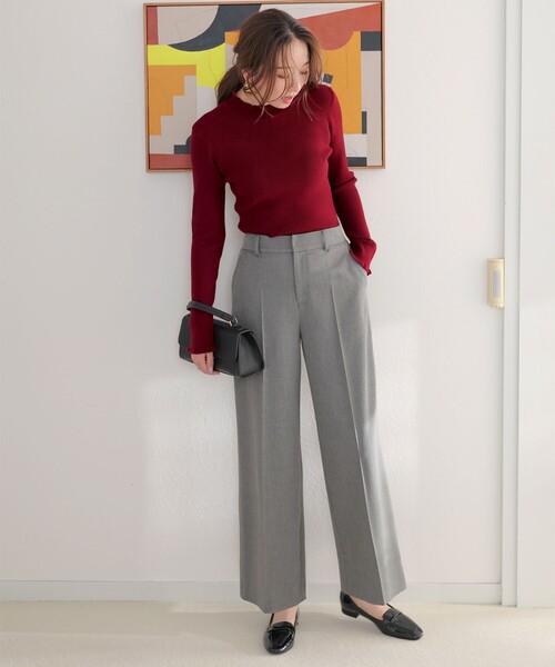 「ANY SIS」 スラックス LARGE ネイビー レディース_画像9