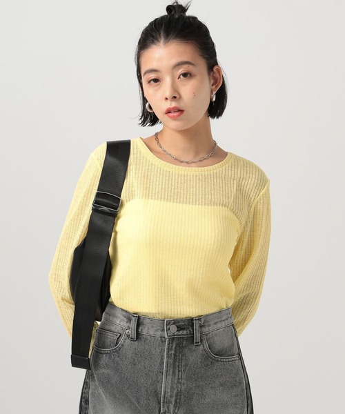 BAYFLOW（ベイフロー） tシャツ シアーカットロングスリーブプル