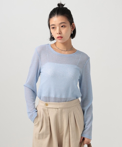 BAYFLOW（ベイフロー） tシャツ シアーカットロングスリーブプル