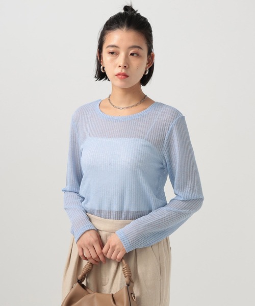 BAYFLOW（ベイフロー） tシャツ シアーカットロングスリーブプル