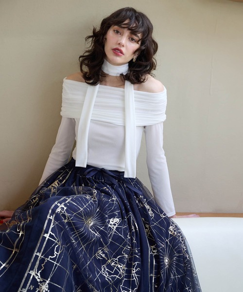 美品　eimy istoire エイミーイストワール　トップス　シアー　人気 シアートップス