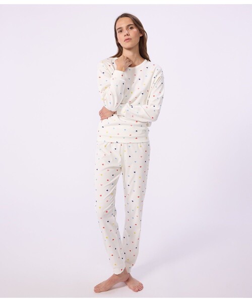 PETIT BATEAU（プチバトー） パジャマ ルームウェア ハートプリント