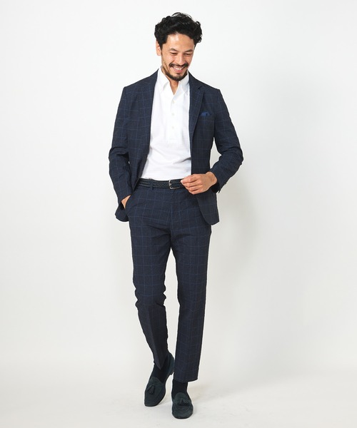 「MEN'S BIGI」 テーラードジャケット 02 ネイビー メンズの画像