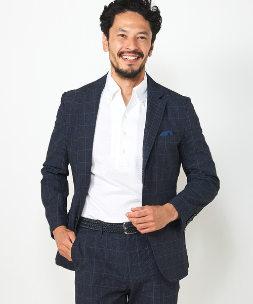「MEN'S BIGI」 テーラードジャケット 02 ネイビー メンズの画像