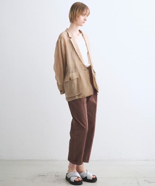 three dots（スリー ドッツ） ブラウス シャツ シャイニーシャツ