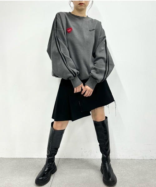 「WHO'S WHO gallery」 「SLOPPY」スウェットカットソー FREE オートミール レディース_画像4