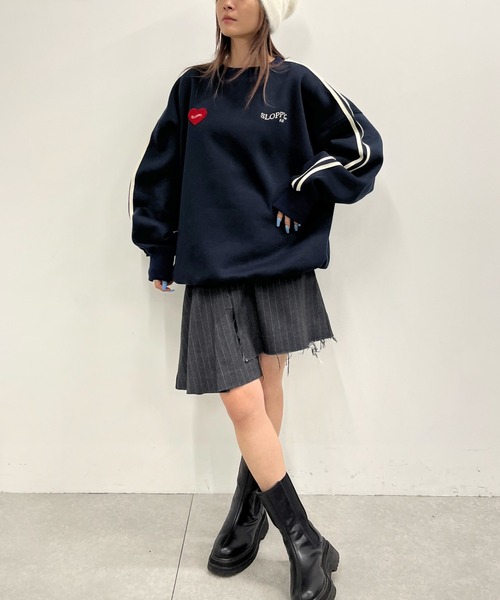 「WHO'S WHO gallery」 「SLOPPY」スウェットカットソー FREE オートミール レディース_画像7