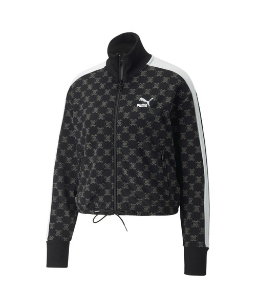 「PUMA」 ジャージブルゾン LARGE ブラック レディースの画像