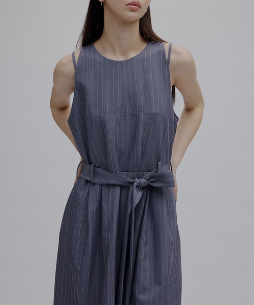 Ameri（アメリ） オールインワン COLOR PINSTRIPE CURVY ROMPERS