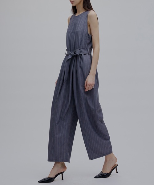 Ameri（アメリ） オールインワン COLOR PINSTRIPE CURVY ROMPERS