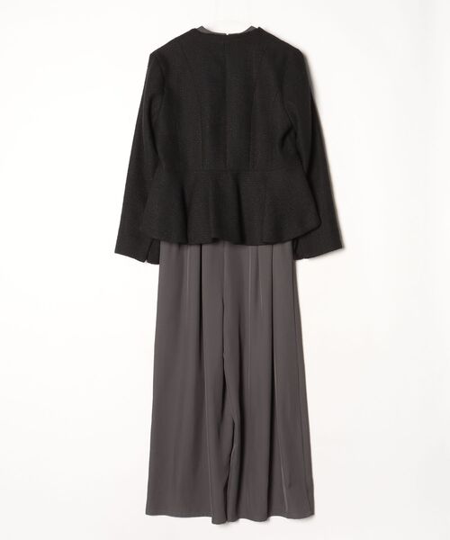 「RUIRUE BOUTIQUE」 ノーカラージャケット M ブラック×グレー レディースの画像