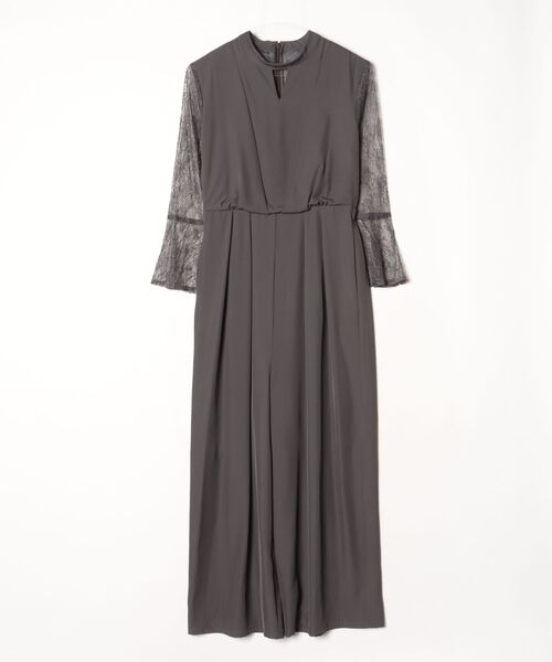 「RUIRUE BOUTIQUE」 ノーカラージャケット M ブラック×グレー レディースの画像