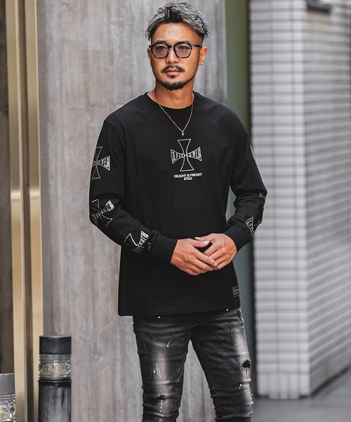adamsJUGGLER（アダムスジャグラー） 長袖Tシャツ L ブラック メンズ 