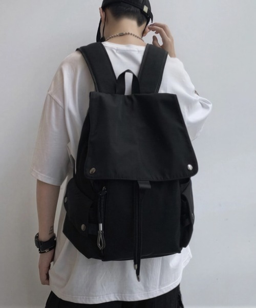 WYZ デイバック リュック 大容量フラップナイロンリュックサック/通勤