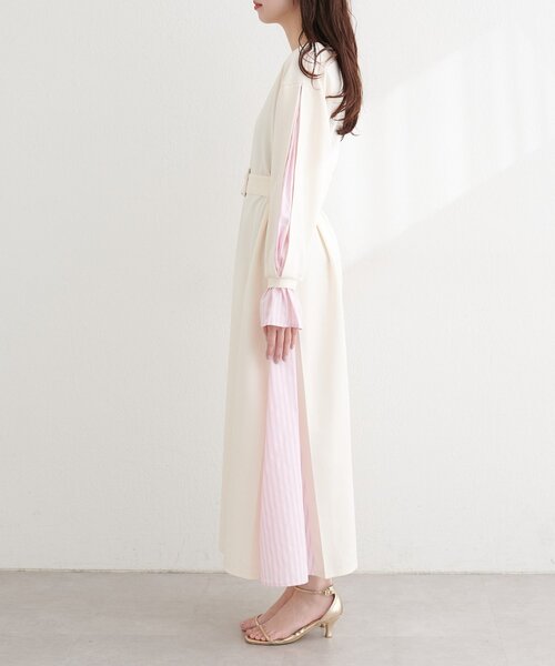 「natural couture」 長袖ワンピース FREE ネイビー レディース_画像8