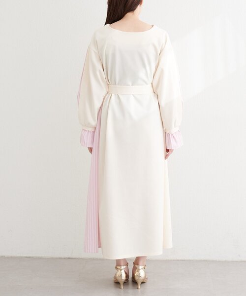 「natural couture」 長袖ワンピース FREE ネイビー レディース_画像9