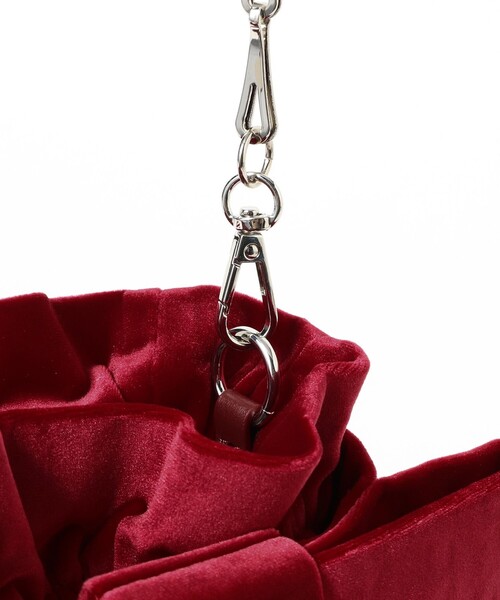 Ray BEAMS（レイ ビームス） ショルダーバッグ バッグ ベロア リボン