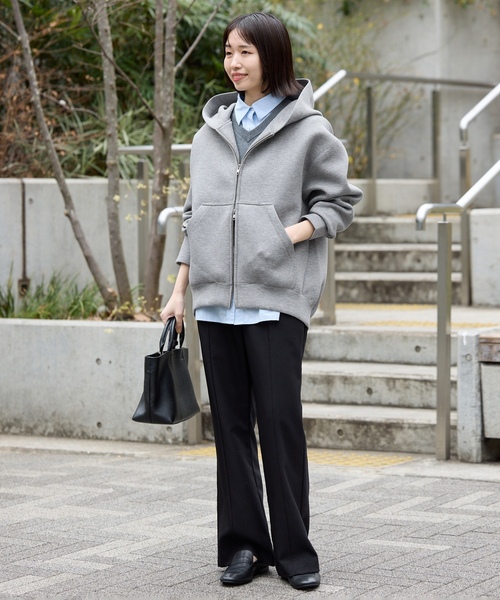 「SLOBE IENA」 ジップアップパーカー - グレー レディース_画像6