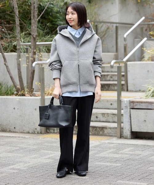 「SLOBE IENA」 ジップアップパーカー - グレー レディース_画像7