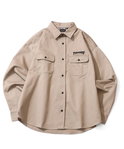 「THRASHER」 長袖シャツ M ブラック メンズ_画像2