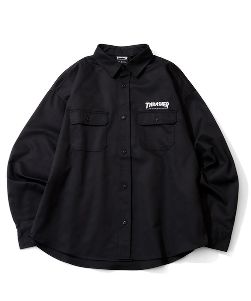 「THRASHER」 長袖シャツ M ブラック メンズ_画像3
