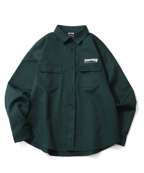 「THRASHER」 長袖シャツ M ブラック メンズ_画像4