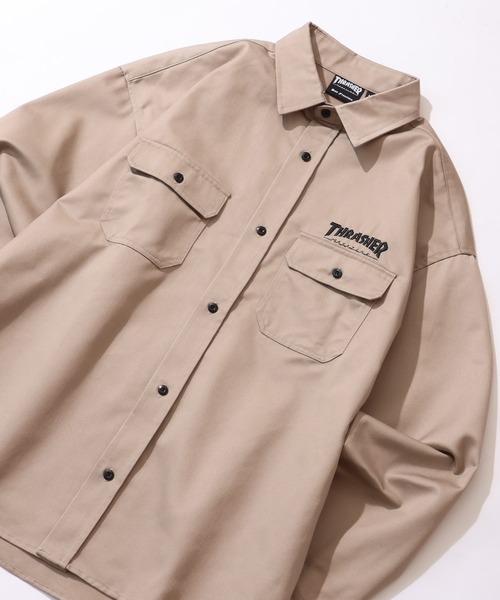 「THRASHER」 長袖シャツ M ブラック メンズ_画像6