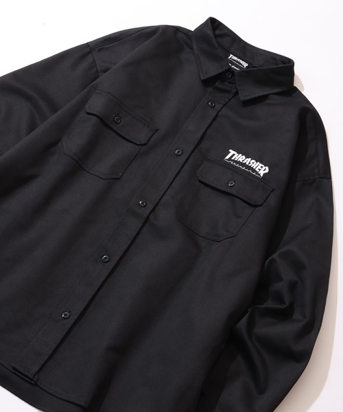 「THRASHER」 長袖シャツ M ブラック メンズ_画像8