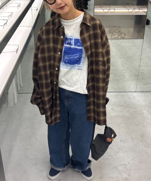 「CIAOPANIC TYPY」 長袖シャツ X-LARGE サックスブルー レディース_画像9