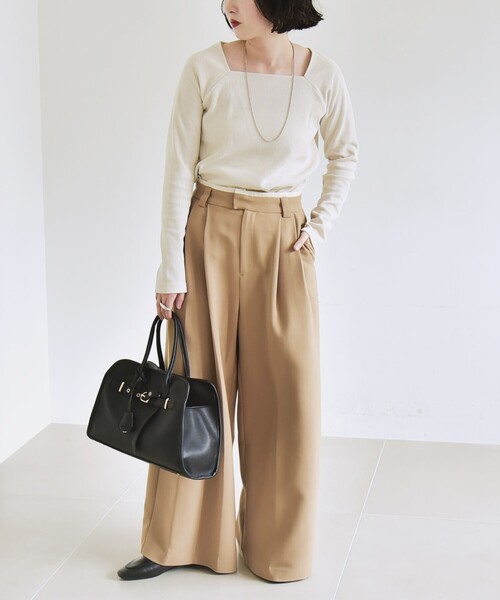 「quaranciel」 パンツ 38 キャメル レディース_画像3