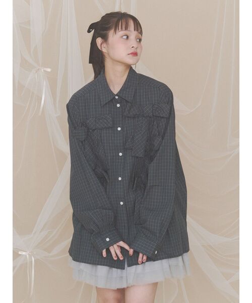 merry jenny（メリージェニー） ブラウス シャツ bon bon ribbon shirt 