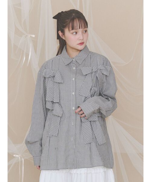 merry jenny（メリージェニー） ブラウス シャツ bon bon ribbon shirt 