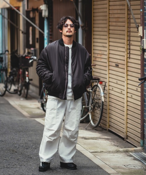 「NULL」 カーゴパンツ LARGE カーキ メンズ_画像8
