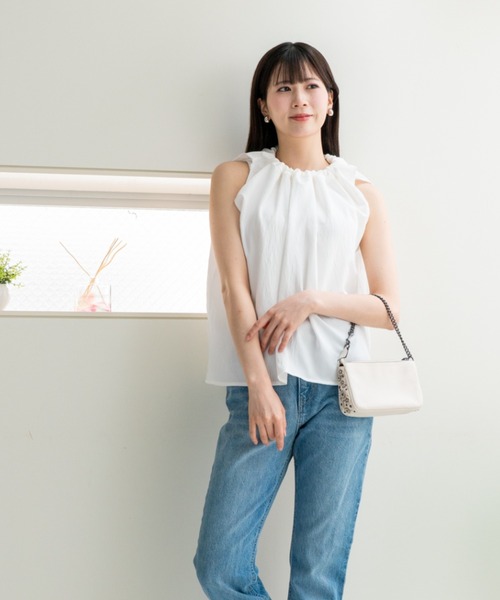 「a lot of love」 ノースリーブブラウス FREE モカ レディース_画像7