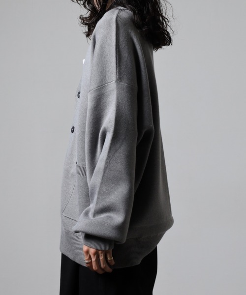 「OMNES」 ニットカーディガン M グレー メンズ_画像9