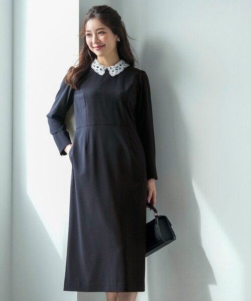 「ANY SIS」 長袖ワンピース MEDIUM ブラック レディース_画像7