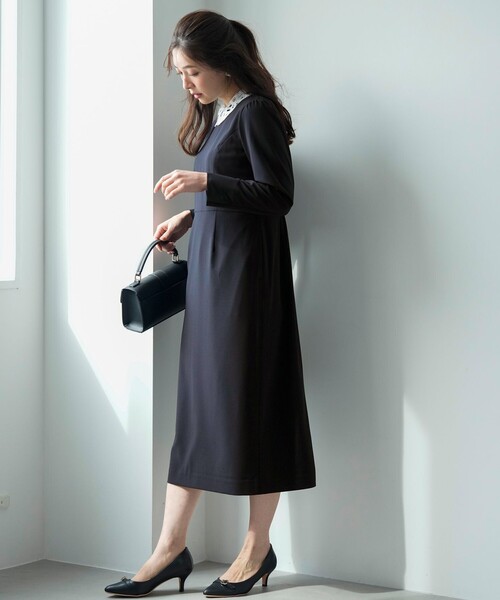 「ANY SIS」 長袖ワンピース MEDIUM ブラック レディース_画像8