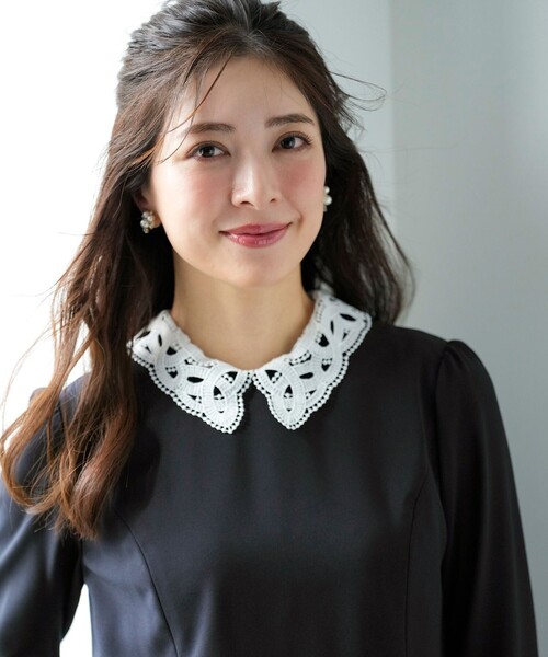 「ANY SIS」 長袖ワンピース MEDIUM ブラック レディース_画像9